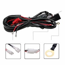 자동차 LED 작업 조명 라이트 바 컨트롤러 3M 12V 24V 40A 와이어 배선 하네스 릴레이 베틀 케이블 키트 퓨즈 박스 포함