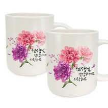 berryston 카네이션 머그컵 세트 시즌2 (2개입), 건강하세요, 선생님+선생님