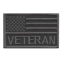 LEGEEON Subdued USA American Flag Veteran Vet 2x3.25 Morale Tactical Touch Fastener Patch, 1