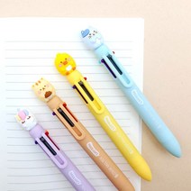 필기감 좋은 0.7mm 레이지스타 6색 컬러 볼펜, 토끼