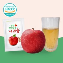 영주 100% 국내산 착즙 햇살 듬뿍 사과즙 100ml 30팩 벌크형, 단품