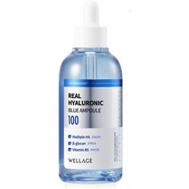 WELLAGE ( 웰라주 ) 리얼 히알로닉 블루 100 앰플 ml 히알루론산 배합 농밀 미용액 일본 정규 대리점 품, one option, one option