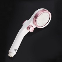 강력수압 황토볼 미세분사 원터치 절수 샤워기 야외사워 휴대용 차박 욕실용품, 1개, 핑크