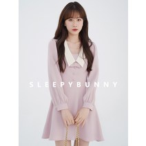 레트로 핑크 셔츠원피스 여성스러운 소녀감성 빅카라 드레스