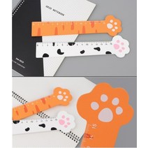 고양이발 직선자 15CM, 화이트