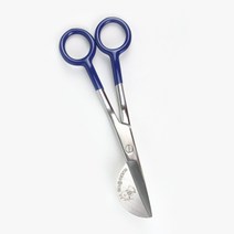JStrading 누에르고치 펀치니들 전용 가위 루프컷팅 아플리케 자수용 펠리칸가위 커브가위 덕빌가위, 블루, 1개