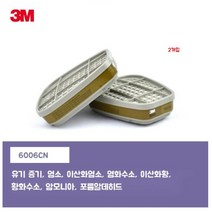 3M 7502 방독면 6200 6800 방진 방독 방연 마스크 화생방 빠른배송 전면형, 6006K 정화통(1set)