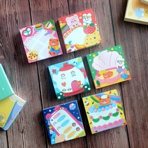 러블리 곰돌이 떡 메모지 8x8cm - 귀여운 떡메 캐릭터 메모지 16종, 3. 케이크