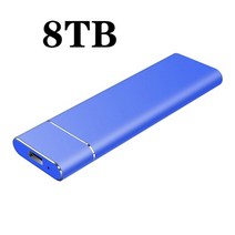 미니 휴대용 외장 하드 드라이브 8tb 1tb 2tb 4tb 6tb 하드 디스크 pc 노트북 컴퓨터, 8TB 블루