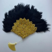 큰 크기 디자인 아프리카 오렌지 깃털 팬 숙 녀 웨딩 신부 더블 사이드 나이지리아 꽃 Handfan 너슬 부채, [01] 35cmx45cm, double side 37