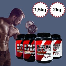 매그넘 프로 헬스보충제 단백질보충제 근육증가 프로틴 체중증가 게이너 1.5kg 2kg 대용량, 게이너 2kg, 쿠키앤크림맛