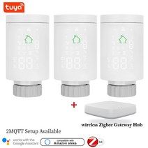 스마트 온도 제어 시스템 tuya zigbee3.0 라디에이터 액추에이터 프로그래밍 가능 자동 조절 라디에이터 밸브 컨트롤러 2mqtt 설정(알렉사 포함), 옵션 6