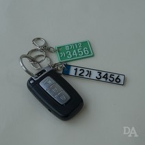 3D프린팅 번호판 키링, 녹색