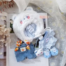 무속성솜인형 아이돌 20cm 몸체 모던 조카선물 키덜트 하얀 솜깅이 수제 눈망울 옷단품, 폴라베어 세트