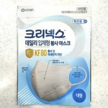 크리넥스 데일리 입체형 황사마스크 대형 KF80 지퍼백, 50개, 1개입