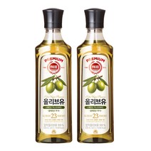 해표 압착 올리브유, 500ml, 2개
