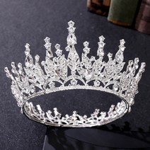왕관 세련된 고급진 생일 Mamojko Baroque 여왕 신부 여성 크리스탈 웨딩 모자를 쓰고 있죠 티아라 헤어 액세서리 비쥬, 17 zxc55sliver