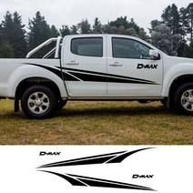 픽업 바디 사이드 스티커 Isuzu Dmx D Mx 트럭 후드 뒷문 데칼 트렁크 비닐 커버 자동 튜닝, 11 Type 11_01 Glossy Black