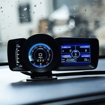 듀얼 스크린 헤드 업 디스플레이 OBD2 자동 GPS 스마트 HUD 지원 게이지 디지털 주행 거리계 보안 알람 물, 02 Russian Version