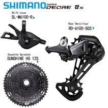 시마노 변속기 DEORE 후방 드레일러 SLM6100R 기어 레버 12 단 RDM6100 SUNSHINE HG 50 52T 카세트 스프로킷 CNM6100 체인 부품, 1.M6100N - 46T