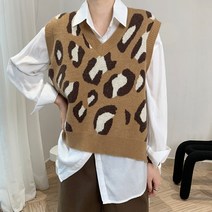 무드무드 / 린트 레오파드 니트 베스트