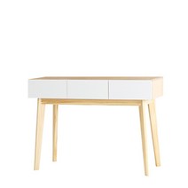 채우리 버딩 원목 콘솔 수납 화장대 (거울 미포함), 화이트