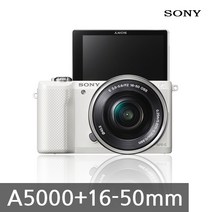 소니 A5000+16-50mm 180도 LCD 셀카 Wi-Fi 미러리스 k, 블랙, 단품