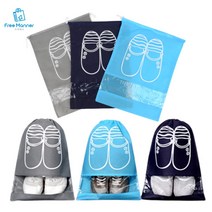 여행 신발 수납 주머니 휴대용 신발파우치 다용도 가방 운동화 보관 투명 슈즈백