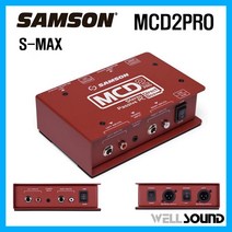 SAMSON S-MAX Series MCD2 PRO 스테레오 패시브 PC 다이렉트 박스 노트북 CD MP3 플레이어 DJ 믹서 라이브 녹음 레코딩 스튜디오 악기 오디오 DI 박스