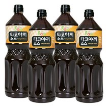 바로소스 타코야끼소스 2kg (4병) 문어빵 타꼬야끼 다꼬야끼 오꼬노미야끼 대용량, 4개