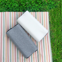 메모리폼 캠핑베개1+1 파우치수납 수납파우치 초경량베개 메모리폼 침구 캠핑침구 초경량 메모리폼 캠핑베개 단품 캠핑용품 차박용품 차박 캠핑침구 텐트침구 야외용베개, 삼중직그레이+삼중직그레이