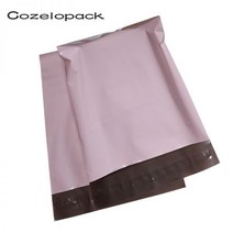 미니 전원주택 라이트 핑크 폴리 우편물 자체 접착 포스트 패키지 접착제 인감 가방 선물 택배 보관 10개, 25x35cm-Pink