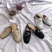 국산제작 가죽 뮬 슬리퍼 고급 여자 블로퍼