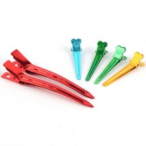 미용 머리 헤어 집게 똑딱 리본 1348 핀셋 철핀 실핀 헤어핀철 헤어집게핀 앞머리, 제품선택, 대형 2P