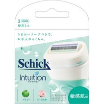 시크 쉬크 Schick 인투이션 여성 면도기 민감피부용 교체칼날 3개입 로즈향