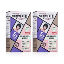 세븐에이트 칼라크림 염모제 60g, 5.4호 진한 다홍빛 갈색, 4개