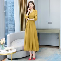 쉬폰롱원피스 솔리드 무지 비치 봄 여름 해변 바캉스 긴 소매 스윙 스윗 샤랄라 4415179792