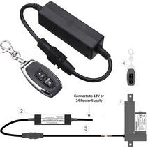 엑츄에이터 액추에이터 직교로봇 모터 12V 24v 선형 액추에이터 RF433MHz 무선 원격 제어 스위치 1 및 2, 01 12V 1 control 1