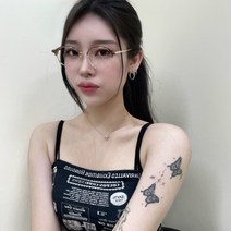 VANANA2 5컬러 남녀공용 프리미엄 베이직 하금테 패션 안경