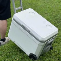 바퀴달린아이스박스 차량용 대용량 낚시 쿨러 차박, 45L 라이트 그린 패키지