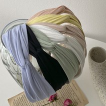 키메라제이 파스텔 마소재 꼬임 반다나 헤어밴드 7color