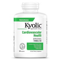 키올릭 Kyolic 갈릭 포뮬라 100 오리지널 카디오바르큘라 (200정) 130210, Capsules, 300 Count (Pack of 1)