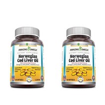 Amazing Formulas Norwegian Cod Liver Oil 어메이징포뮬러스 노르웨이안 코드 리버 오일 1250mg 120소프트젤 2팩
