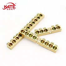 황동 접지 행 5/6/7/8/9/10/12 구멍 6*9 6*10 MM 구리 막대 터미널 제로 블록 1 개, 6X9mm 9Hole, 03 6X9mm 9Hole