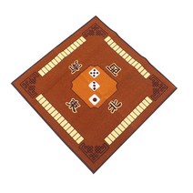 마작 휴대용 중국 테이블 커버 매트 1pc 액세서리 도미노 게임 세트 탁상 소음 감소, 갈색