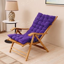 베란다 홈 캠핑 우드캠핑의자 릴렉스 원목 의자 펜션 카페 정원 옥상 쿠션세트 우스어스, 퍼플