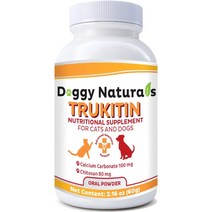 Trukitin 고양이와 개를 위한 트루키틴 키토신 기반 인산염 결합제 탄산칼슘 경구 분말(미국산), 상세페이지 참고, 60그램