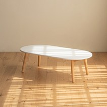 레트로하우스 비아 원목 접이식 거실테이블, 상판: 화이트+다리: 블랙