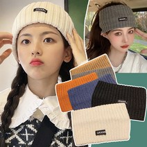도톰 니트 넓은 헤어밴드 ELM-066, 아이보리, 7925_ 본상품선택, 1개