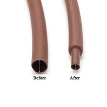 1 미터 직경 1 2 3 4 5 6 7 8 9 10 12 14 16 20 25 30 40 50 mm 열 수축 튜브 21 폴리올레핀 열 케이블 슬리브 절연, Brown+14mm+1 Meter